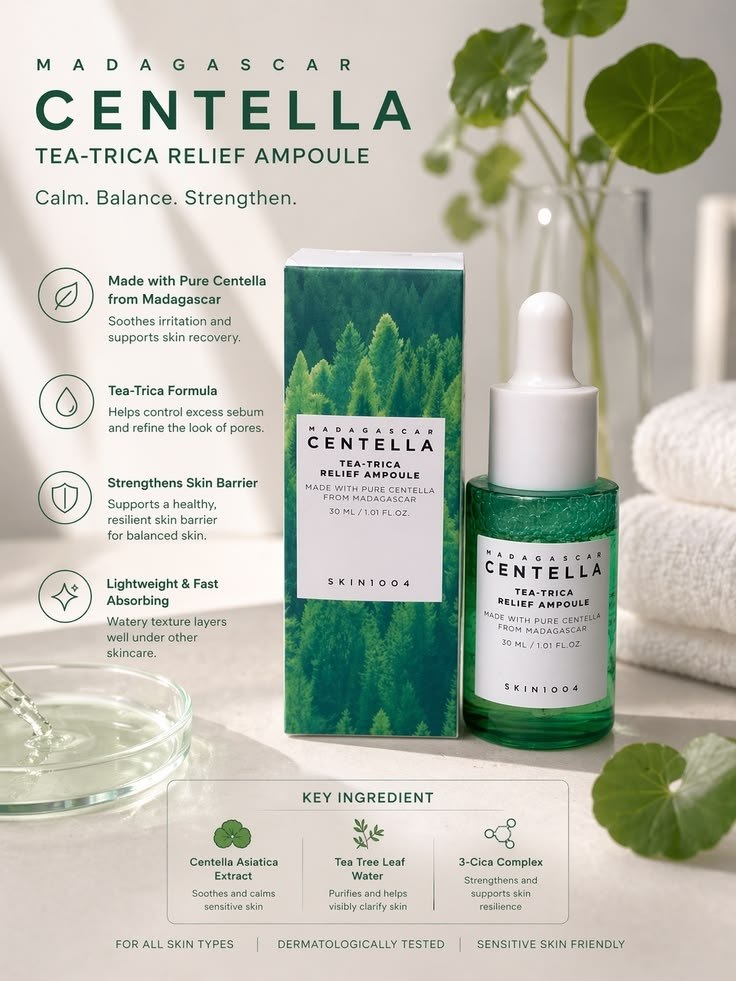 SKIN1004 Madagascar Centella Tea-Trica Relief Ampoule