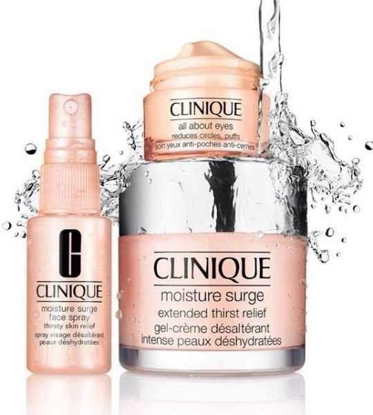 ست آبرسان سهتکه کلینیک Moisture Surge | شامل آبرسان 100 ساعته، کرم دور چشم و اسپری آبرسان